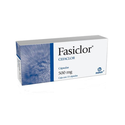 Fasiclor (Cefaclor) 500 mg Caja con 15 Cápsulas