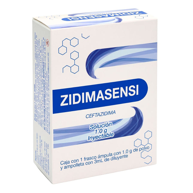 Zidimasensi (Ceftazidima) 1.0 g Solución Inyectable