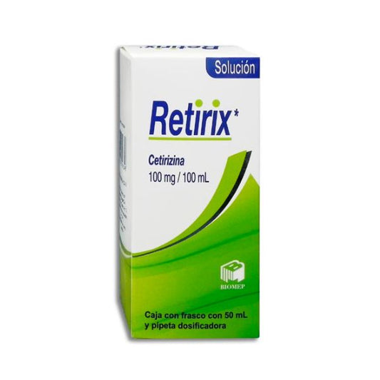 Retirix (Cetirizina) Solución Oral 100 mg / 100 ml Frasco con 50 ml