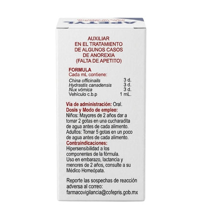 Apetyl Solución Gotas (Auxiliar en la perdida del apetito) Frasco con 15 ml | Nartex
