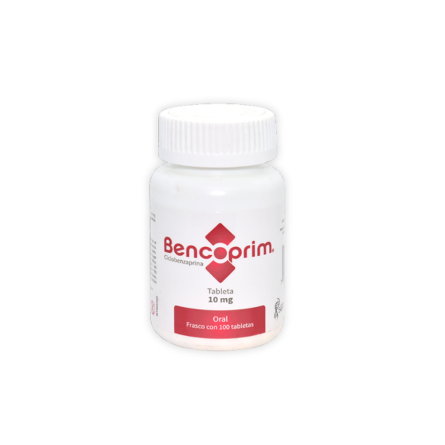 Bencoprim (Ciclobenzaprina) 10mg Frasco con 100 tabletas | Laboratorios Serral