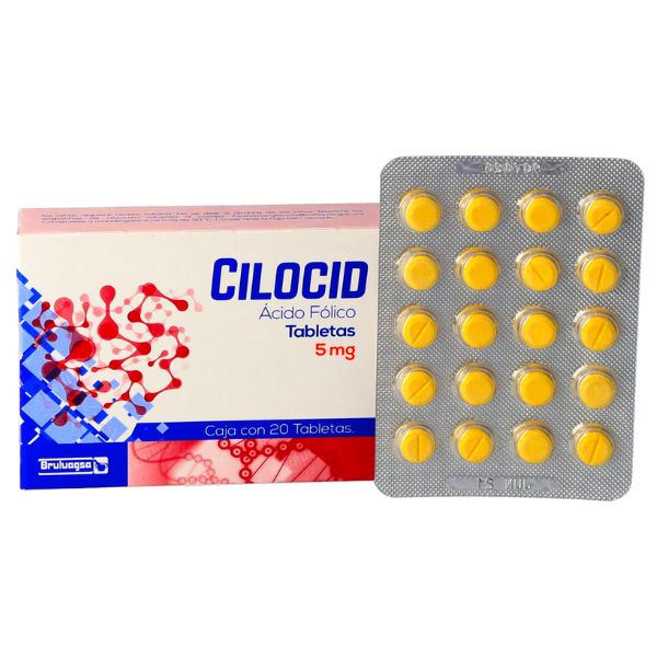 Cilocid (Ácido Fólico) 5 Mg Caja Con 20 Tabletas – Farmacia Sanorim