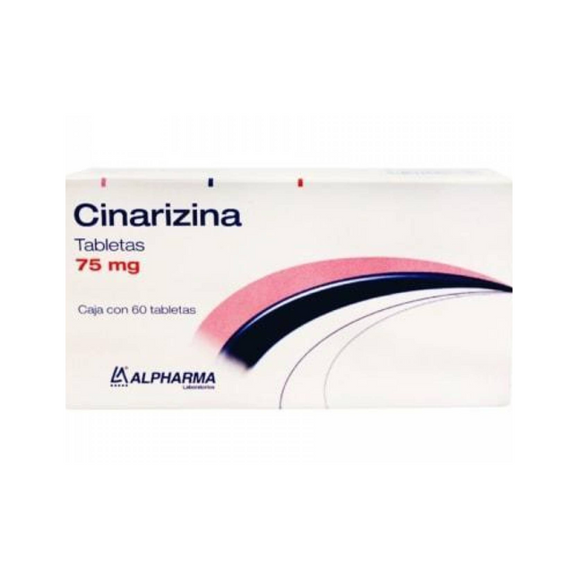 Cinarizina 75 mg Caja con 60 Tabletas Alpharma