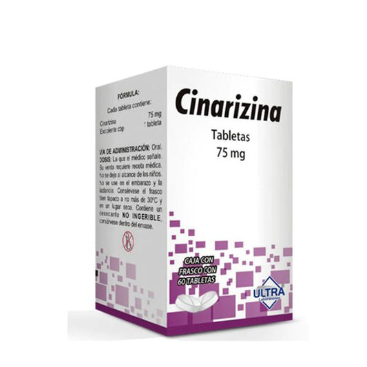 Cinarizina 75 Mg Frasco Con 60 Tabletas Ultra Laboratorios