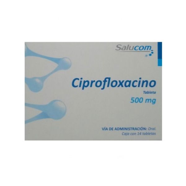 Ciprofloxacino 500 mg Caja con 14 Tabletas