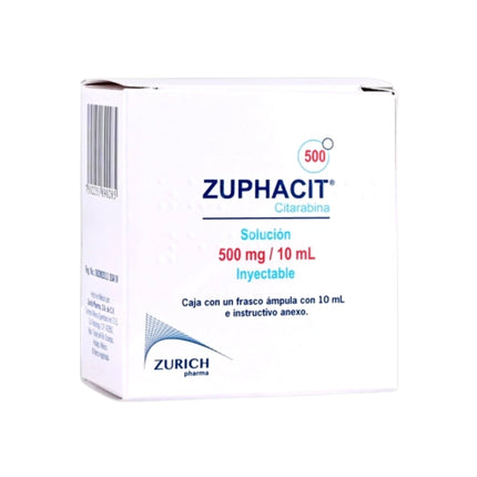 Zuphacit  (Citabarina) 500 mg/ 10 mL Caja con Frasco Ámpula con 10 mL