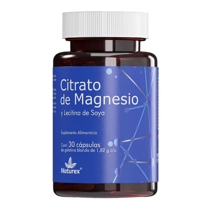 Citrato De Magnesio Con Lecitina Soya Frasco con 30 Cápsulas