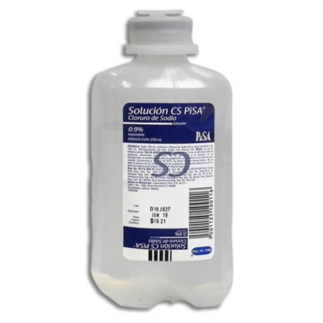 Solucion Cloururo de Sodio 0.9% Pisa 250 ml