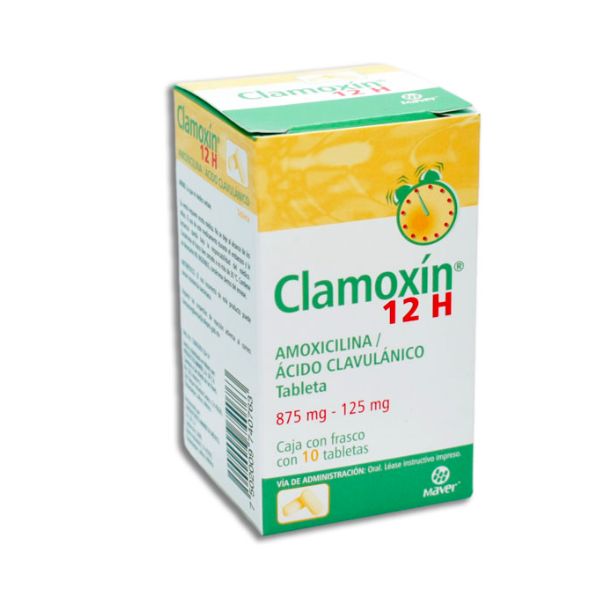 Clamoxin (Amoxicilina / Ácido Clavulánico) 875 mg / 125 mg Frasco con ...