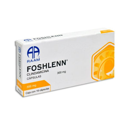 Foshlenn (Clindamicina) 300 mg Caja con 16 Cápsulas