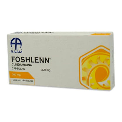 Foshlenn (Clindamicina) 300 mg Caja con 16 Cápsulas