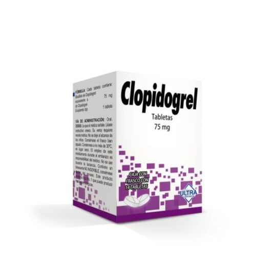 Clopidogrel 75mg Caja con 14 Tabletas