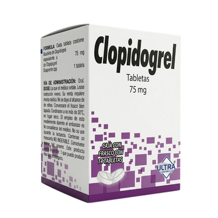 Clopidogrel 75mg Caja con 14 Tabletas