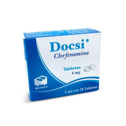 Docsi (Clorfenamina) 4 mg Caja con 20 Tabletas