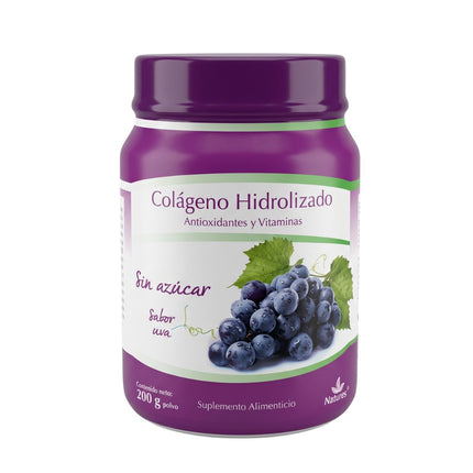 Colágeno Hidrolizado Sin Azúcar Frasco con 200 g Sabor Uva