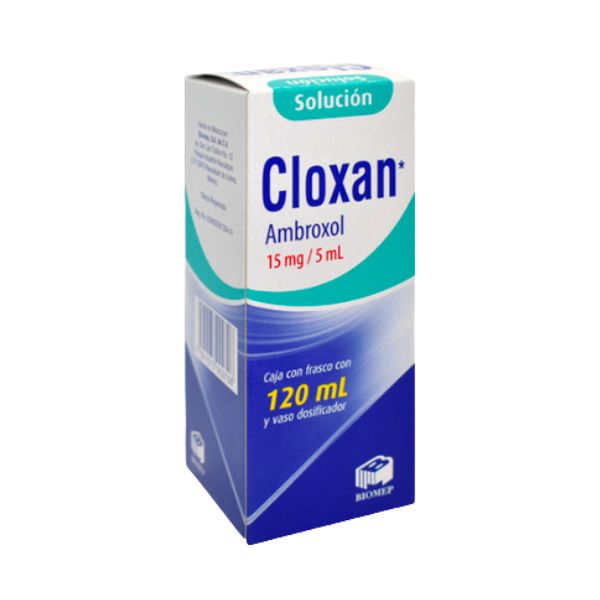 Cloxan Ambroxol 15 mg/5 ml Frasco con 120 ml de Jarabe