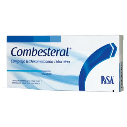 Combesteral Inyectable Caja con 3 Ampulas 3 Jeringas 3 Almohadillas con Alcohol