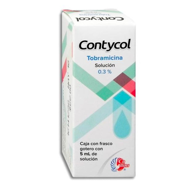 Contycol (Tobramicina) 0.3% Solución Oftalmica Frasco Gotero con 5 ml