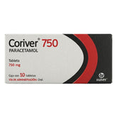Coriver (Paracetamol) 750 mg Caja con 10 tabletas | Maver Laboratorios ...