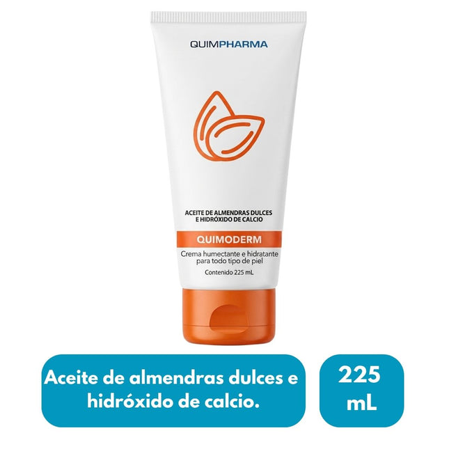 Quimoderm Crema con Aceite de Almendras con Hidróxido de Calcio 225 ml | Hidratante y Protector de la Piel | Laboratorios Quimpharma