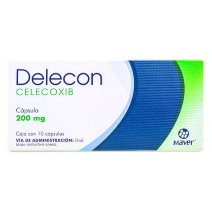 Delecon Celecoxib 200 mg Caja con 10 Cápsulas