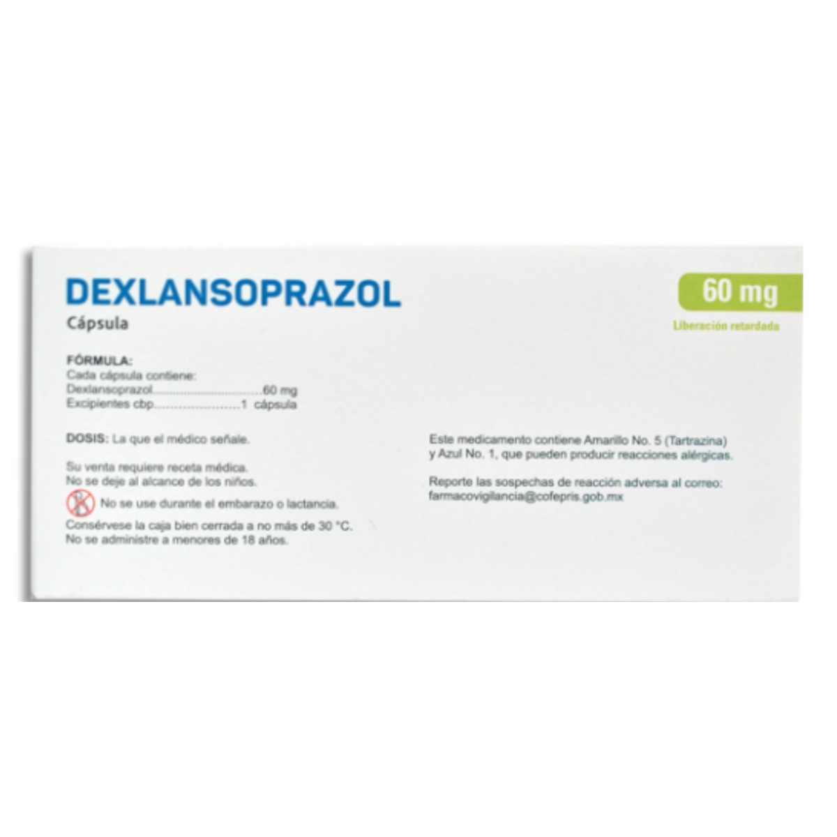 Dexopral Dexlansoprazol 60 mg Liberación Retardada Caja con 14 Cápsulas ...