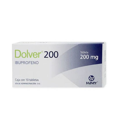 Dolver (Ibuprofeno) 200 mg Caja con 10 Tabletas