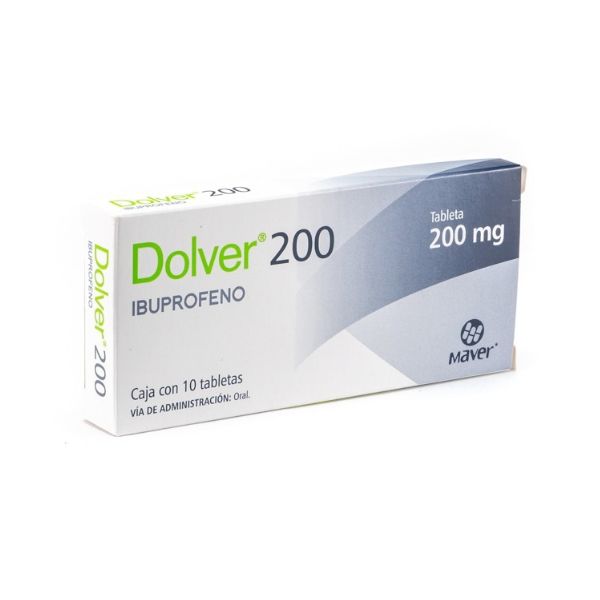 Dolver (Ibuprofeno) 200 mg Caja con 10 Tabletas