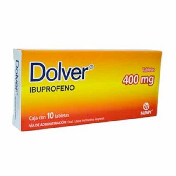 Dolver (Ibuprofeno) 400 mg Caja con 10 Tabletas