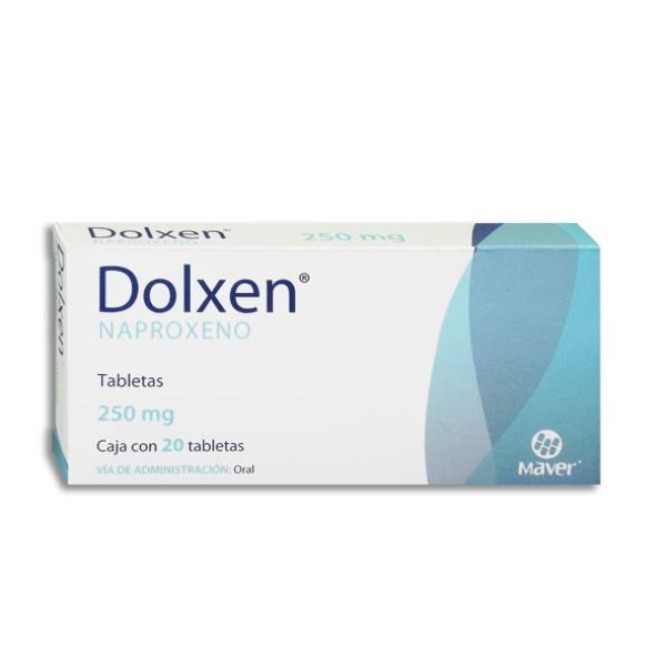 Dolxen (Naproxeno) 250 mg Caja con 20 Tabletas