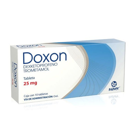 Doxon (Dexketoprofeno Trometamol) 25 mg Caja con 10 Tabletas