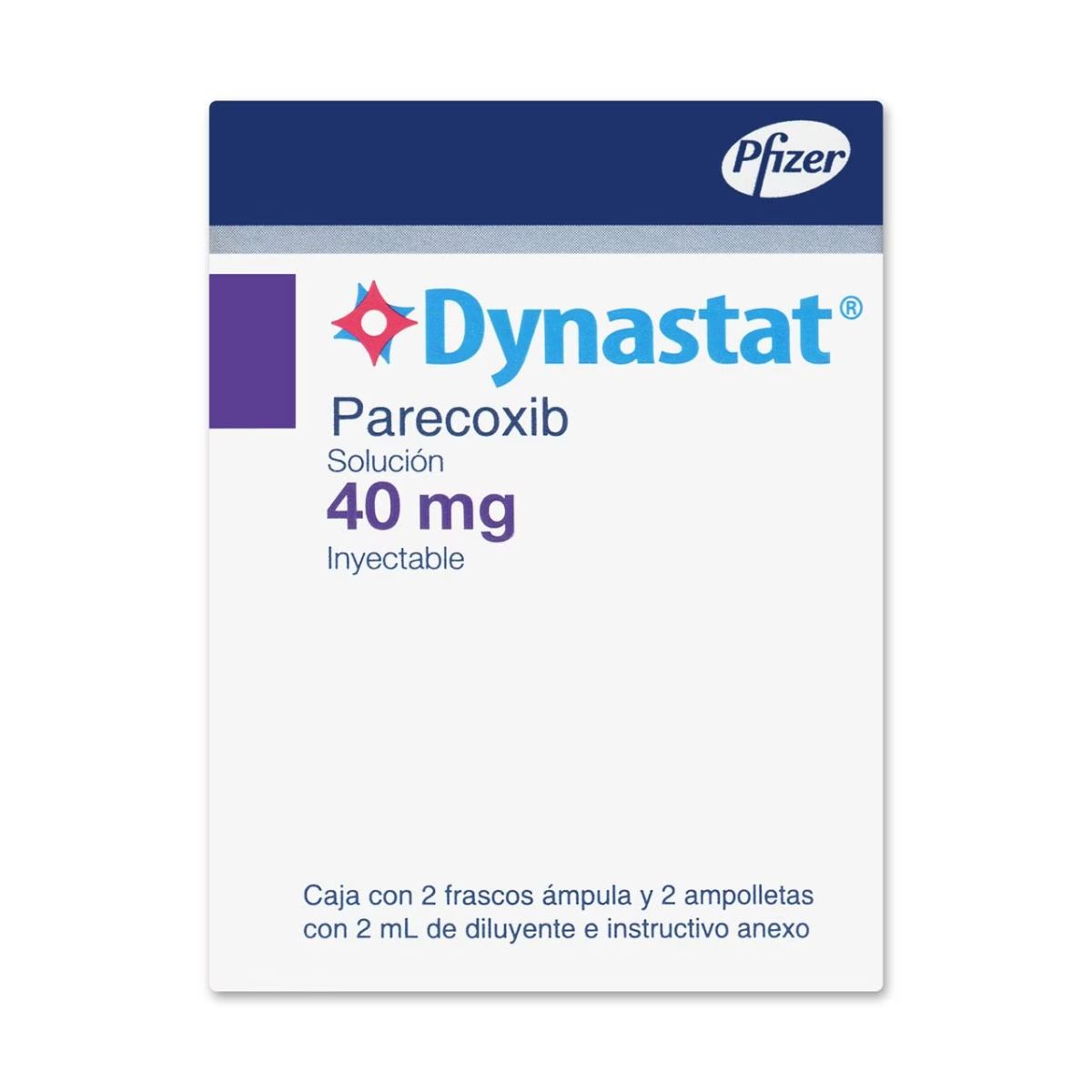 Dynastat (Parecoxib) 40 mg Caja con 2 Ámpulas Inyectables