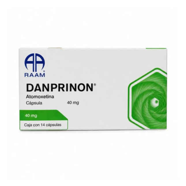 Danprinon (Atomoxetina) 40 mg  Caja con 14 Cápsulas