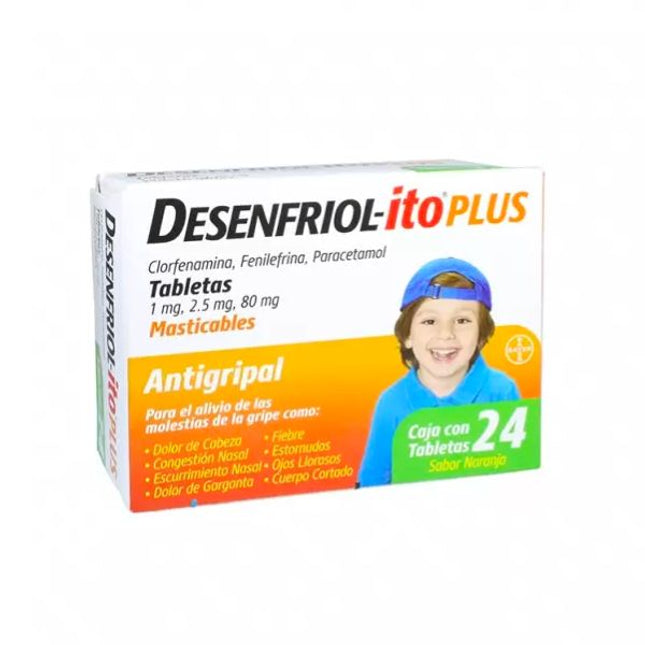 Desenfriol-Ito Plus Sabor Naranja Tabletas Masticables Caja con 6 Tabletas