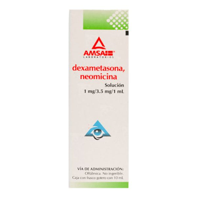 Dexametasona/Neomicina 1 mg/3.5 mg/1 ml Caja con Frasco Gotero con 10 ml