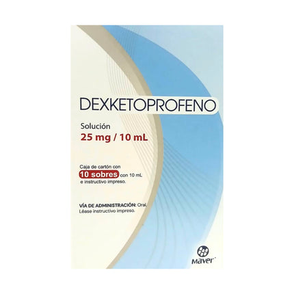 Dexketoprofeno 25 mg/ 10 mL Solucion Oral Caja Con 10 Sobres con 10 mL