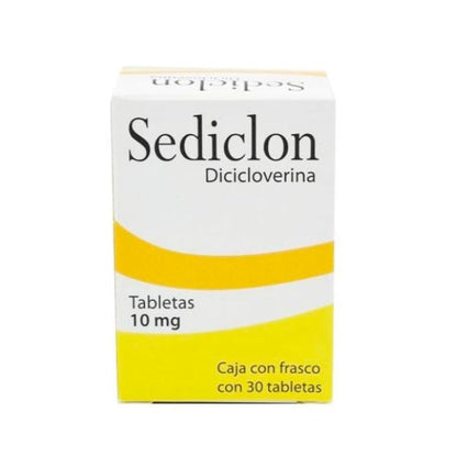 Sediclon (Dicicloverina) 10 mg Caja con 30 Tabletas