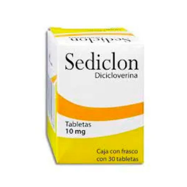 Sediclon (Dicicloverina) 10 mg Caja con 30 Tabletas