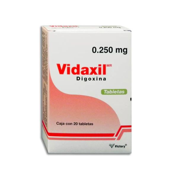 Vidaxil (Digoxina) 0.25 mg Caja con 20 Tabletas