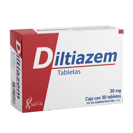 Diltiazem 30 mg Caja con 30 Tabletas