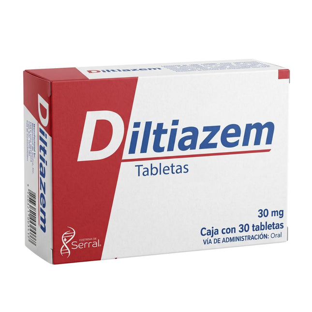 Diltiazem 30 mg Caja con 30 Tabletas