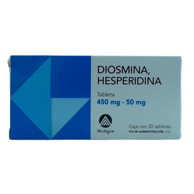 Diosmina / Hesperidina 450 mg / 50 mg Caja con 20 Tabletas