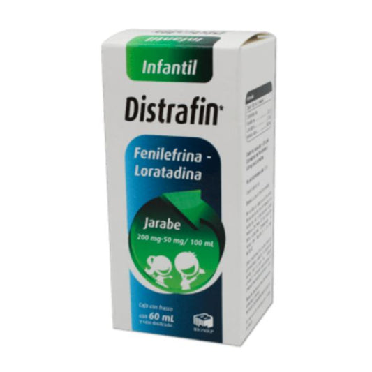 Distrafin Infantil (Fenilefrina/Loratadina) 200 mg - 50 mg/ 100 ml Jarabe 120 ml