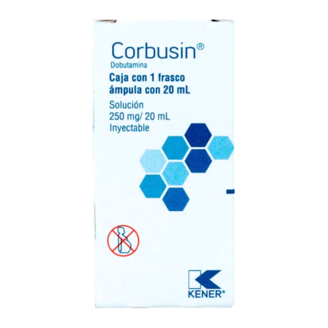Corbusin (Dobutamina) Solución 250 mg/20 mL Caja con Frasco Ámpula 20 mL | Kener