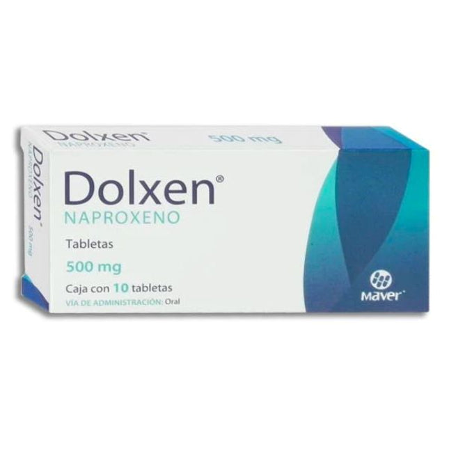 Dolxen (Naproxeno) 500 mg Caja con 10 Tabletas