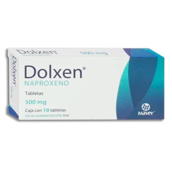 Dolxen (Naproxeno) 500 mg Caja con 10 Tabletas