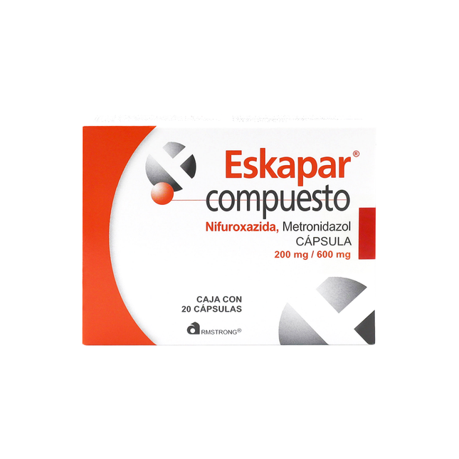Eskapar Nifuroxazida/Metronidazol 200mg/600mg 20 Capsulas