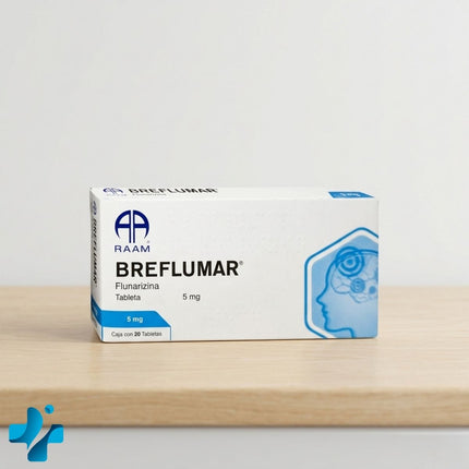 Breflumar (Flunarizina) 5 mg Caja con 20 Tabletas