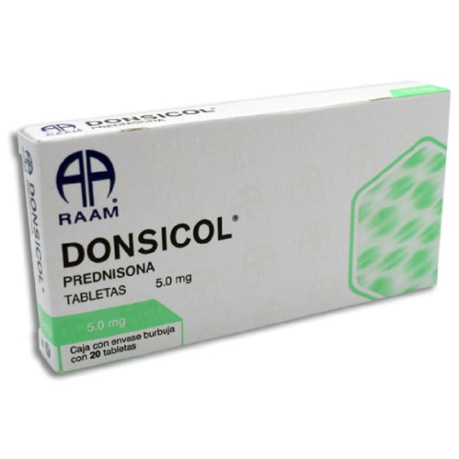 Donsicol (Prednisona) 5 mg Caja con 20 Tabletas