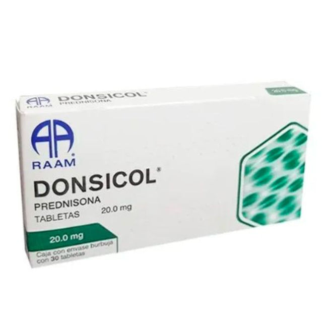 Donsicol (Prednisona) 20 mg Caja con 30 Tabletas